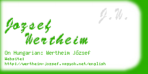jozsef wertheim business card
