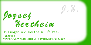 jozsef wertheim business card